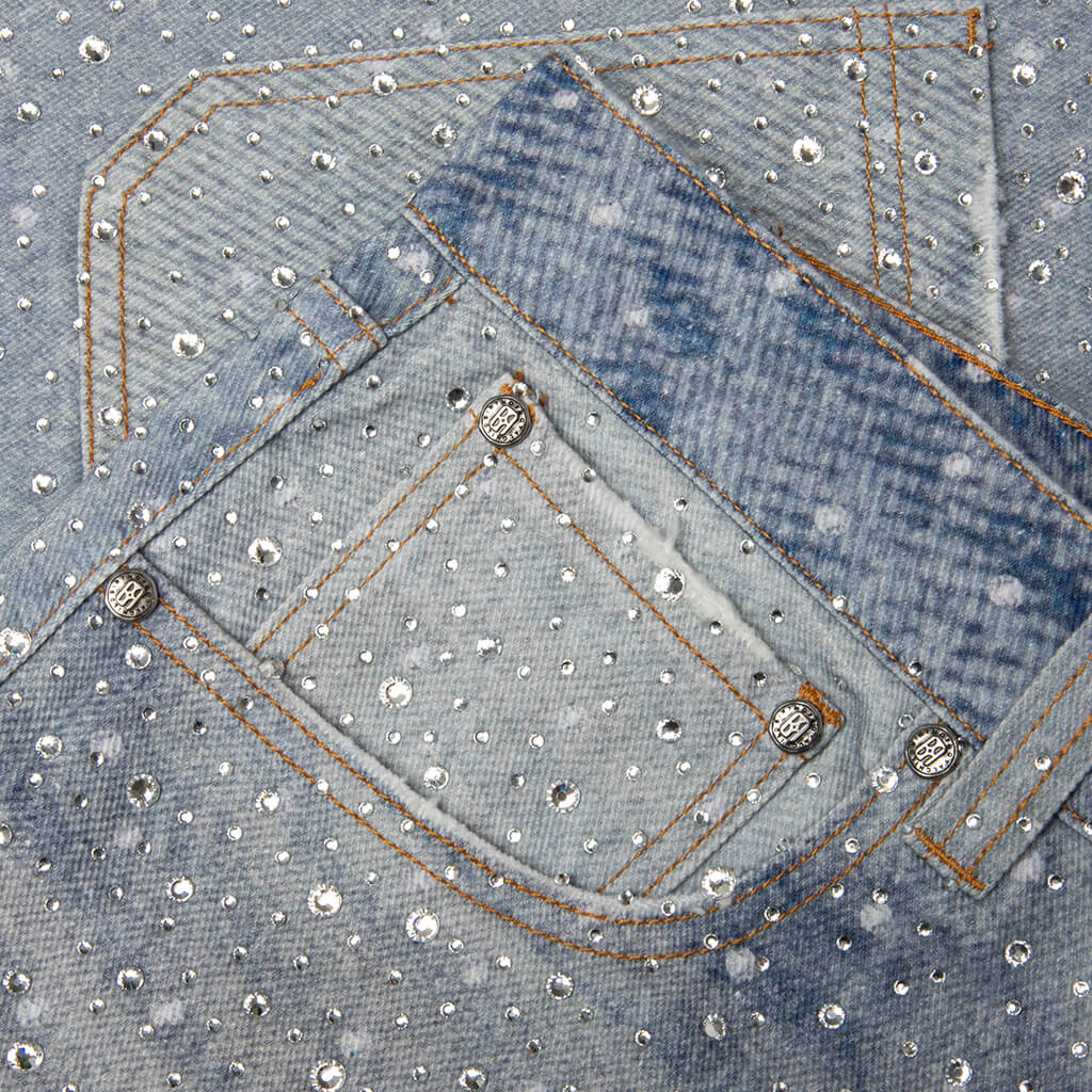 20K Swarovski Diamond Boro Jean - Blue