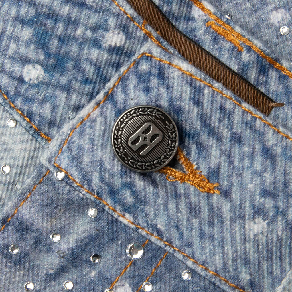20K Swarovski Diamond Boro Jean - Blue