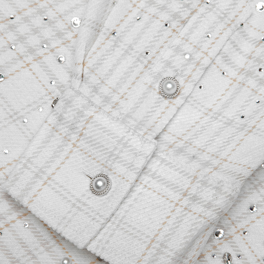 20K Pearl Diamond Shirt - White/Beige