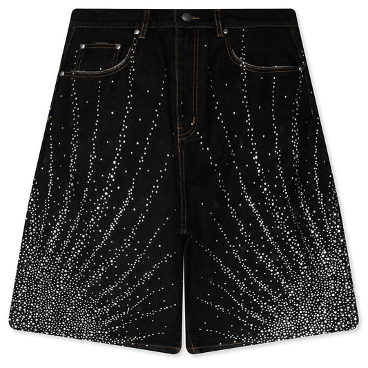 20K Diamond Starlight Denim Shorts - Black