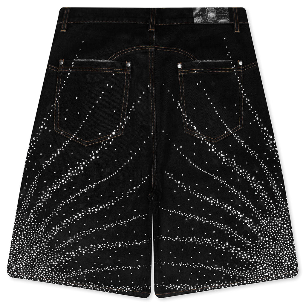 20K Diamond Starlight Denim Shorts - Black