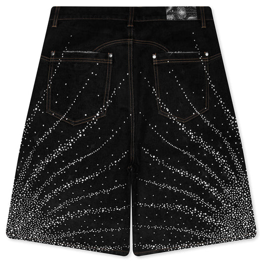 20K Diamond Starlight Denim Shorts - Black