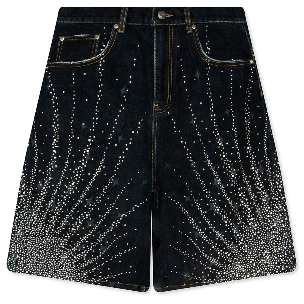 20K Diamond Starlight Denim Shorts - Blue