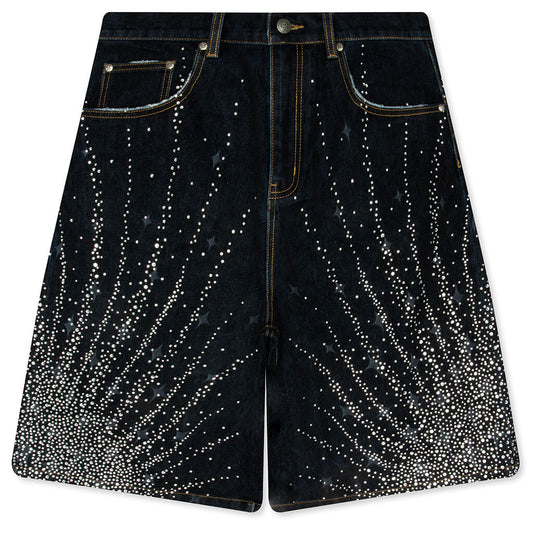 20K Diamond Starlight Denim Shorts - Blue