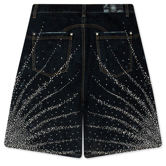 20K Diamond Starlight Denim Shorts - Blue