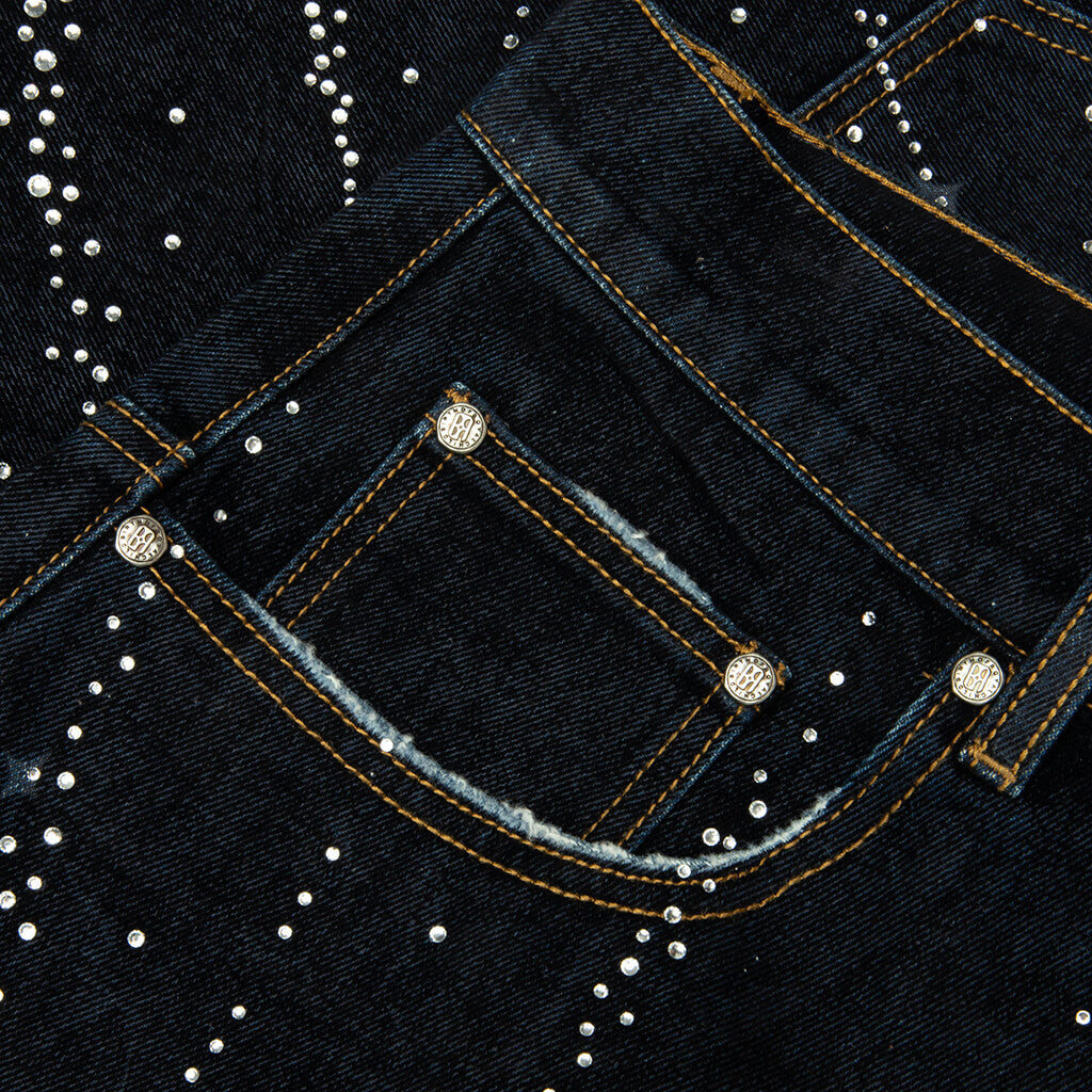 20K Diamond Starlight Denim Shorts - Blue