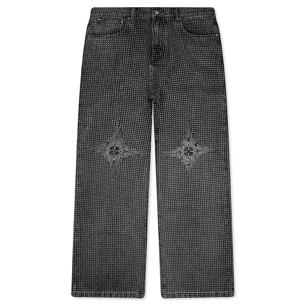 20K Diamond Stellar Denim Pants - Black