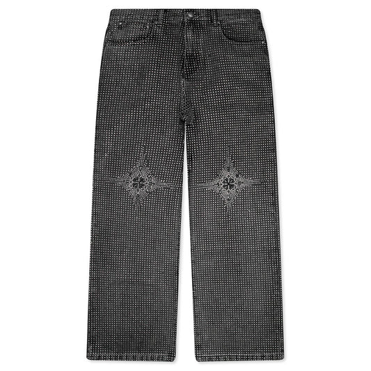 20K Diamond Stellar Denim Pants - Black