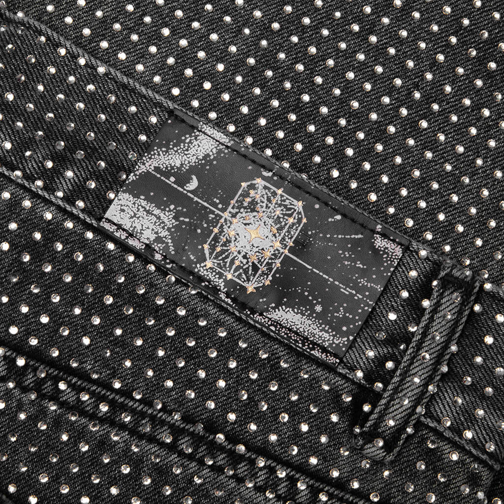 20K Diamond Stellar Denim Pants - Black
