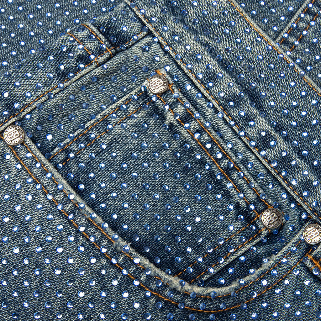 20K Diamond Stellar Denim Pants - Blue