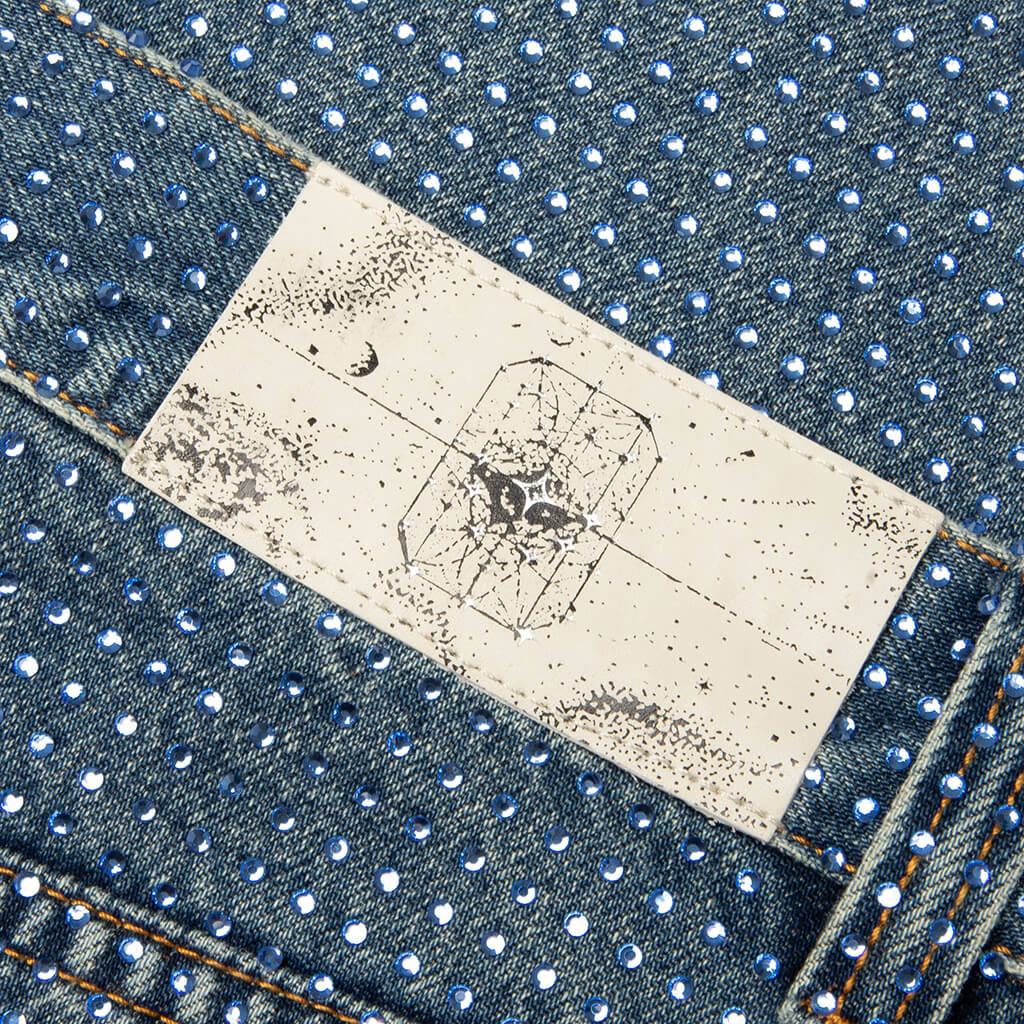 20K Diamond Stellar Denim Pants - Blue
