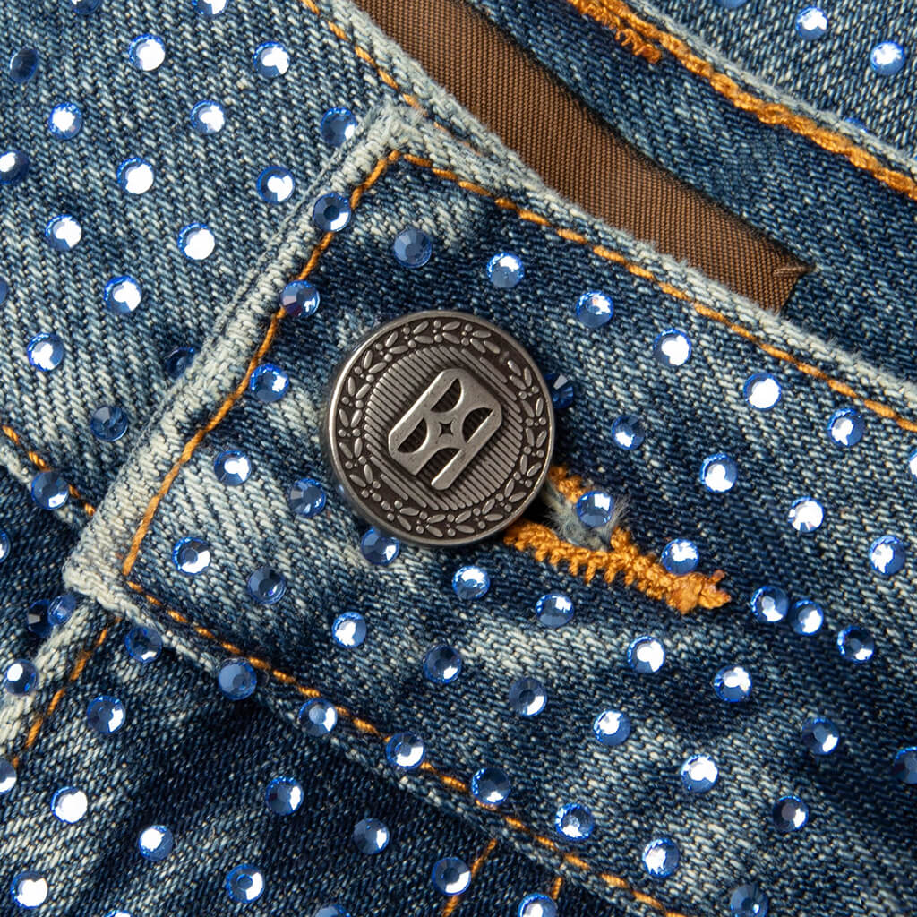 20K Diamond Stellar Denim Pants - Blue