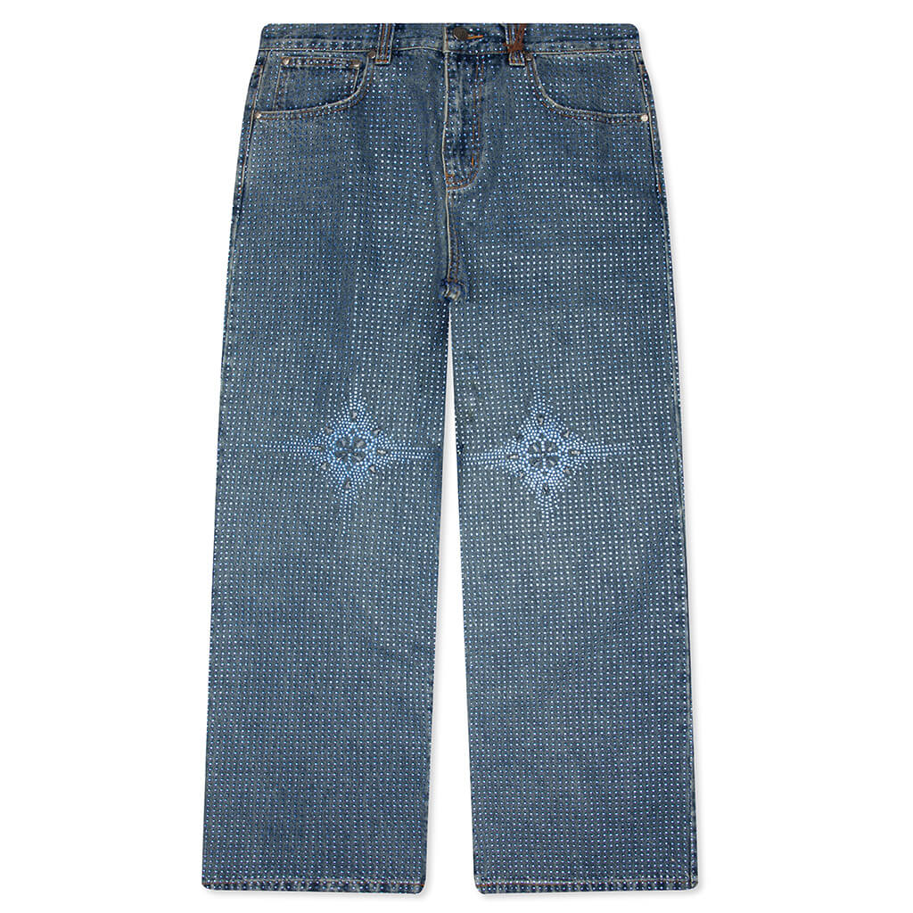 20K Diamond Stellar Denim Pants - Blue
