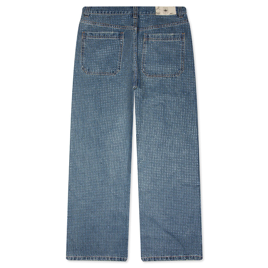 20K Diamond Stellar Denim Pants - Blue