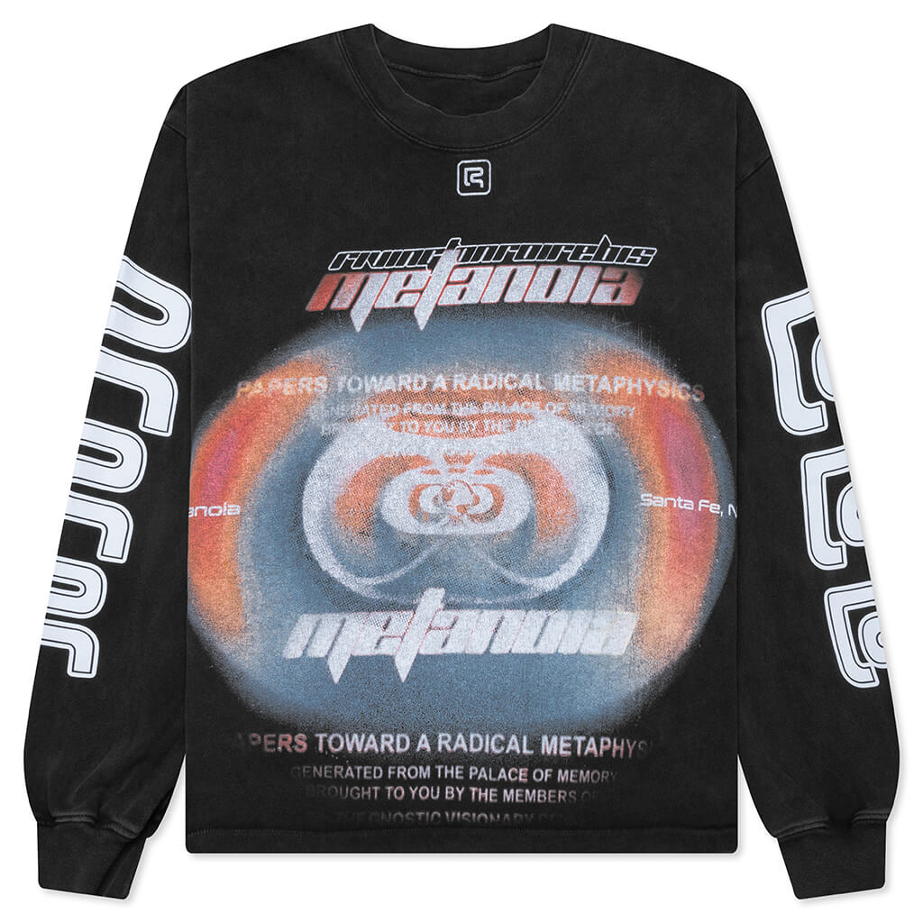 Divinity Paper Garden L/S Tee - Faded Black