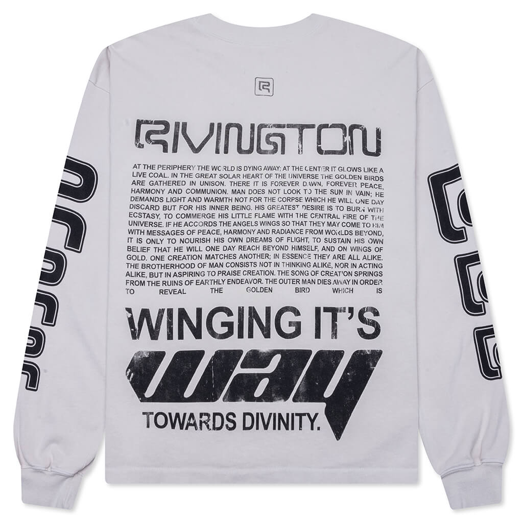 Divinity Paper Garden L/S Tee - Light Grey