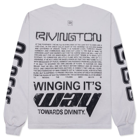Divinity Paper Garden L/S Tee - Light Grey