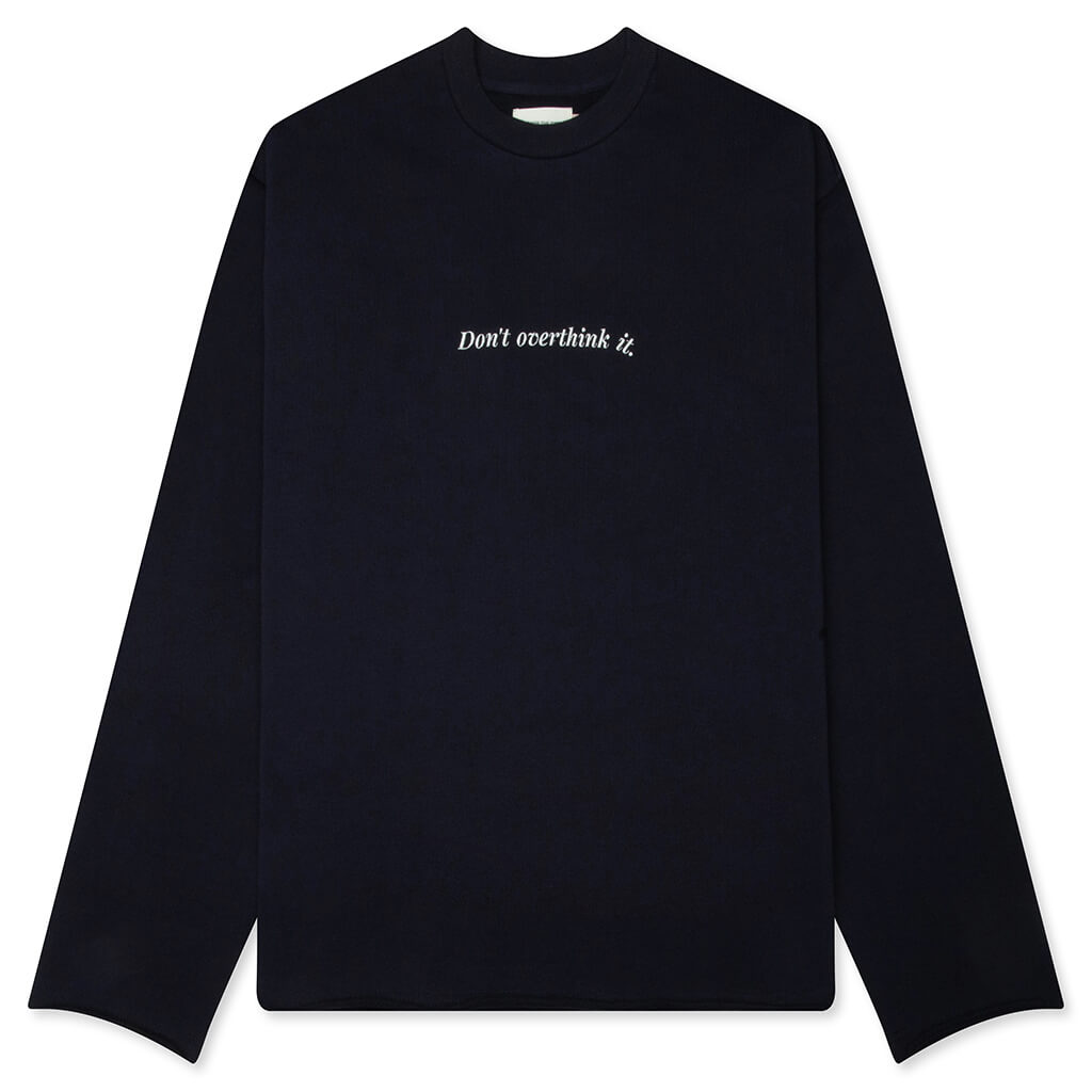 Don't Overthink It L/S Tee - Navy