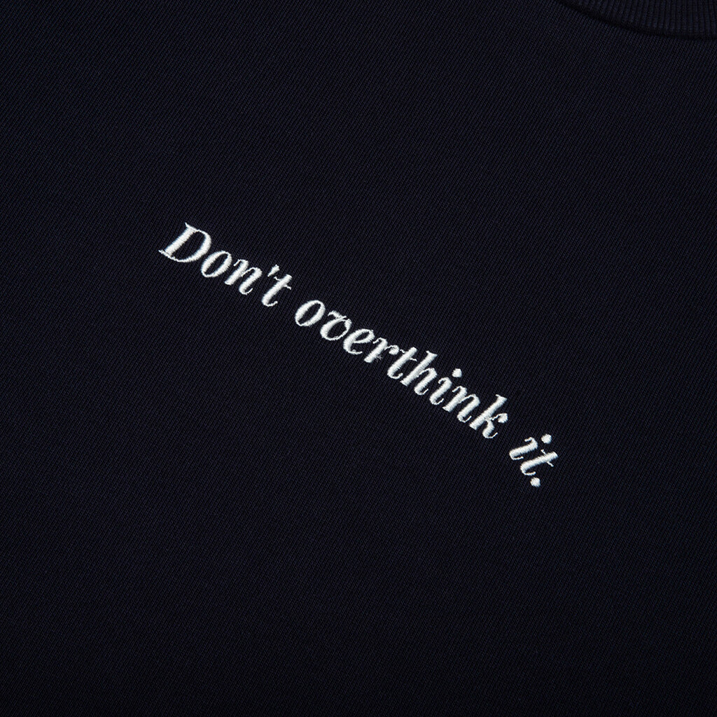 Don't Overthink It L/S Tee - Navy