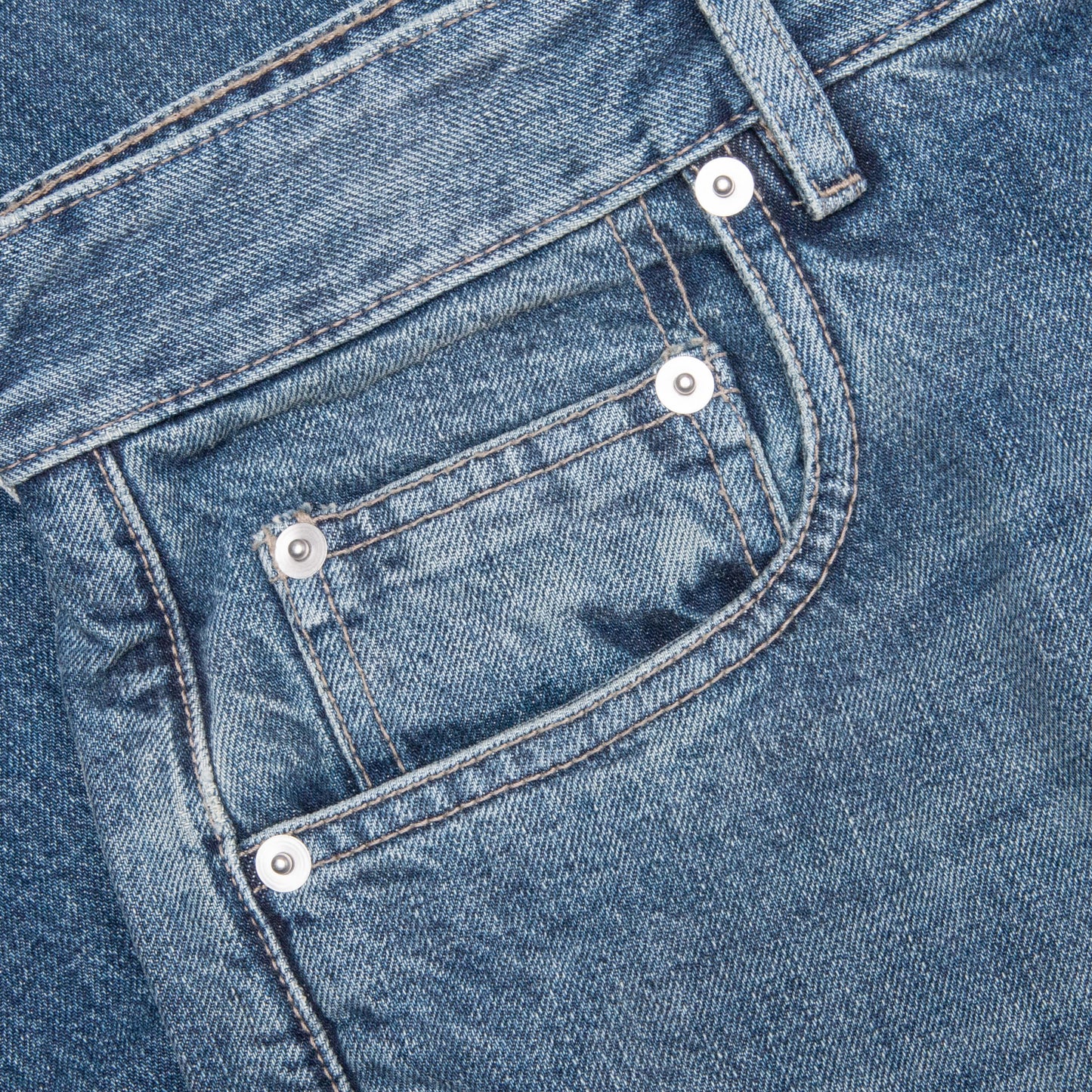 Double Cargo Denim Jeans - Washed Indigo