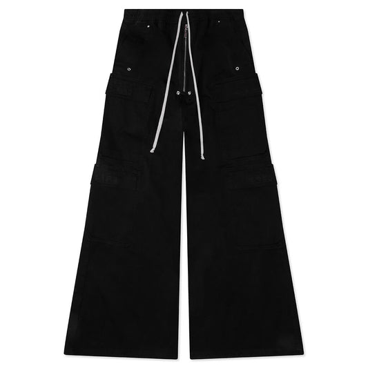 Double Cargo Jumbo Belas Pants - Black
