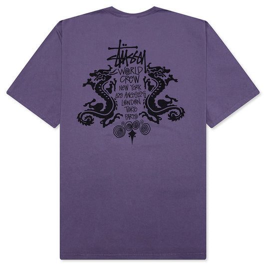 Double Dragon Pigment Dyed Tee - Grape