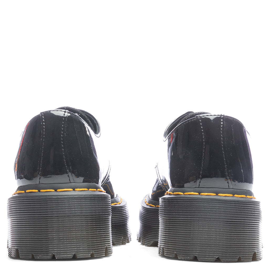 1461 Quad Smooth Leather Platform Shoes - Black Patent Lamper