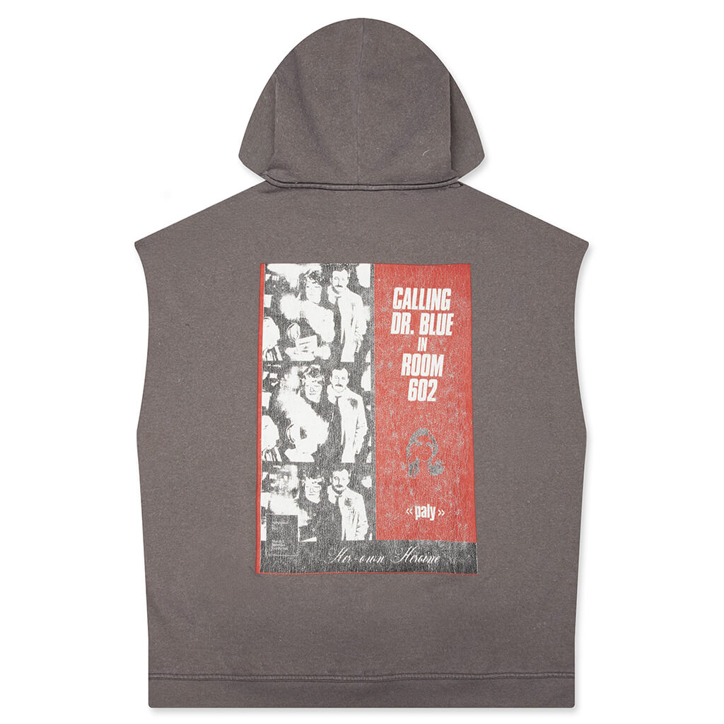 Dr. Blue Cut Off Hoodie - Brown