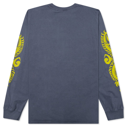 Dragons Pig. Dyed L/S Tee - Indigo