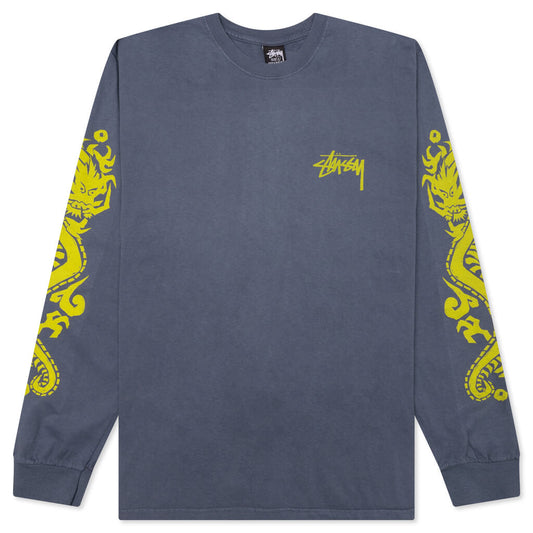 Dragons Pig. Dyed L/S Tee - Indigo