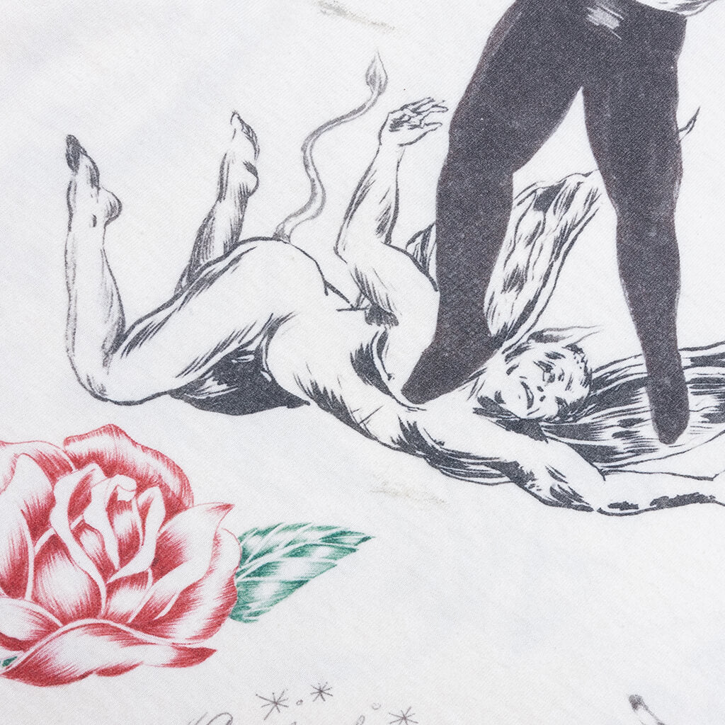 Drawing L/S Tee - White