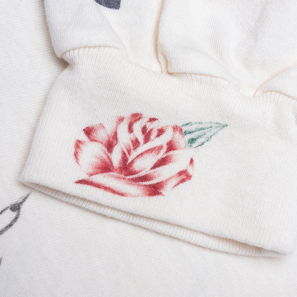 Drawing L/S Tee - White
