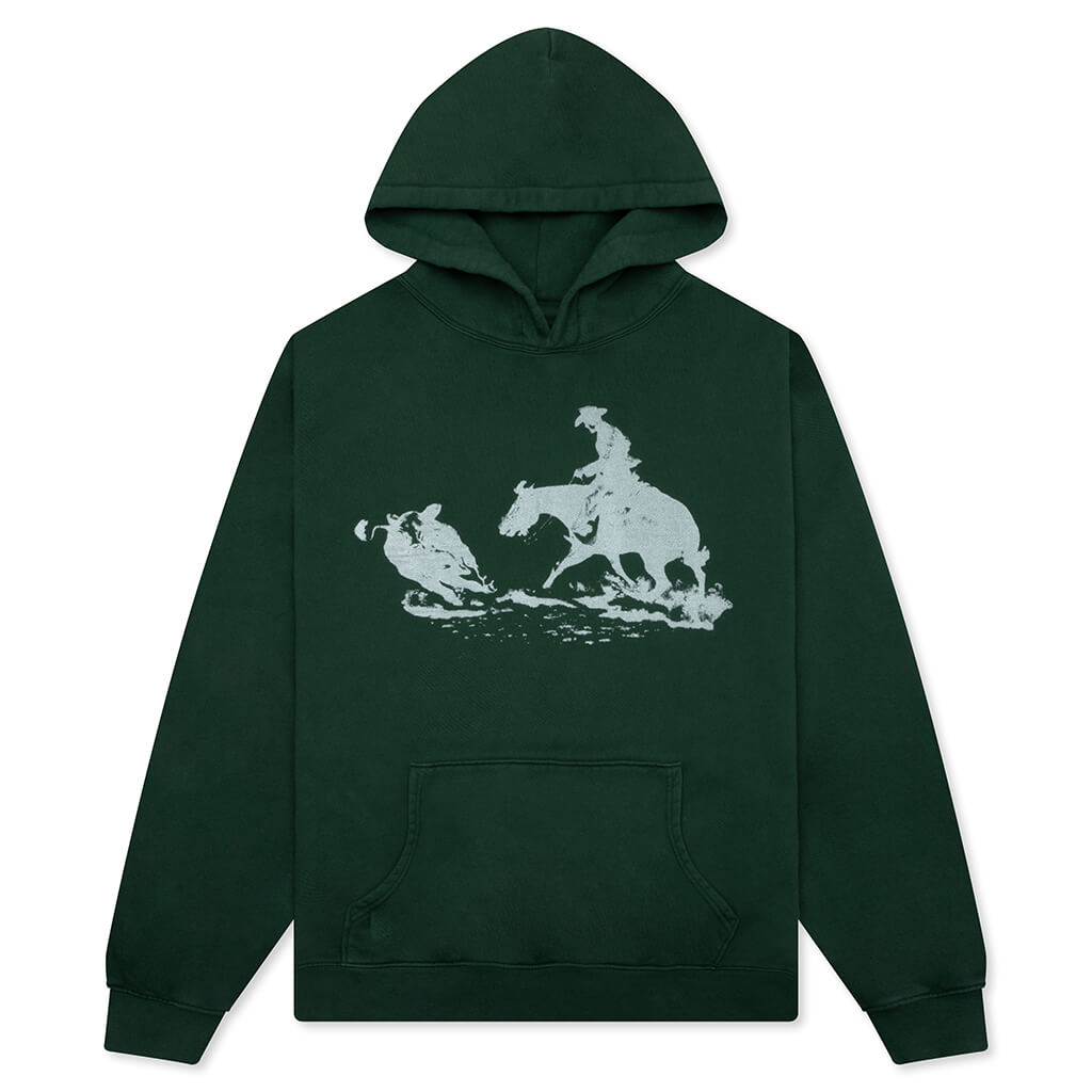 Driftin’ Back Hooded Sweatshirt - Hard Washed Forest Green