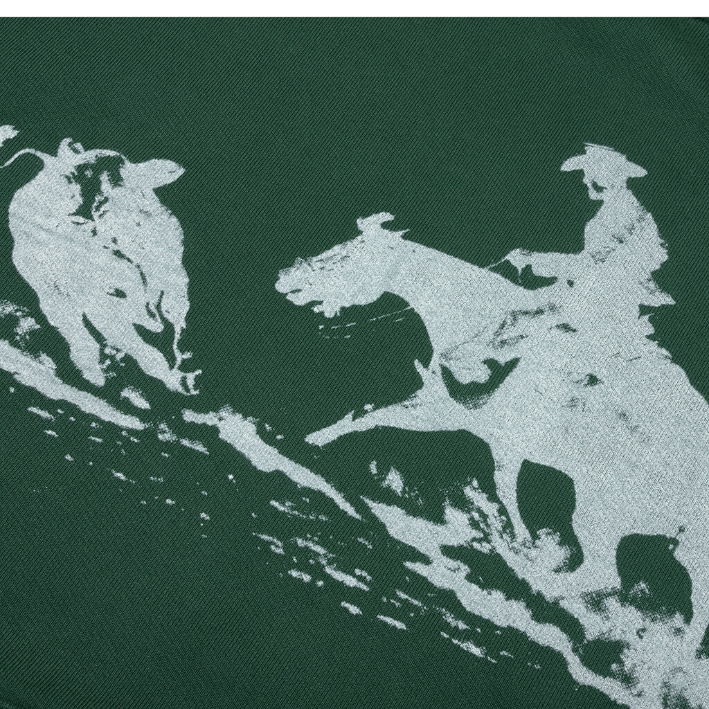 Driftin’ Back Hooded Sweatshirt - Hard Washed Forest Green