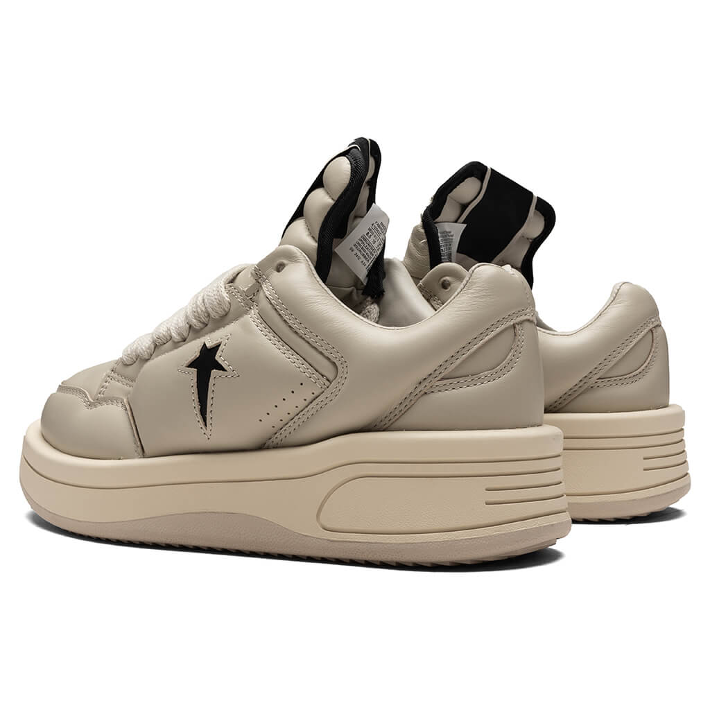 Rick Owens DRKSHDW x Converse Turbowpn Ox Leather Shoes - Oyster/Black