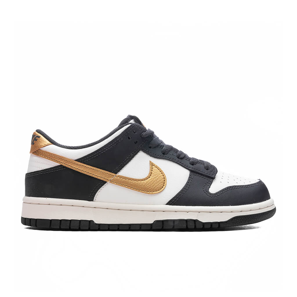 Dunk Low (GS) - Summit White/Metallic Gold/Anthracite