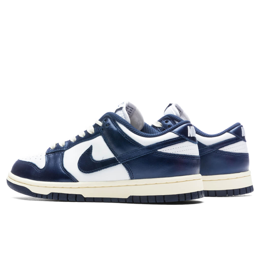 Women's Dunk Low Vintage Navy - White/Midnight Navy/Coconut Milk