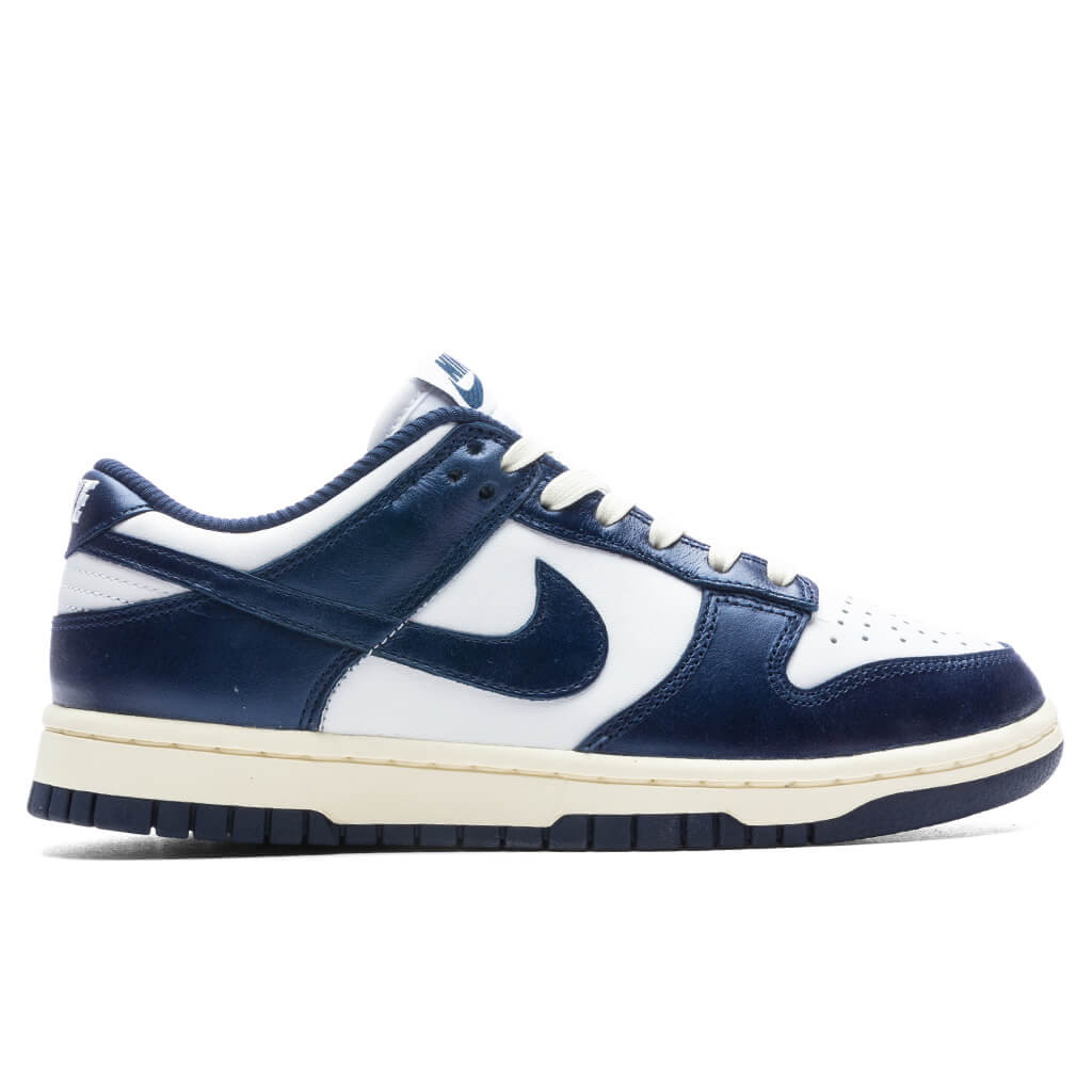 Women's Dunk Low Vintage Navy - White/Midnight Navy/Coconut Milk