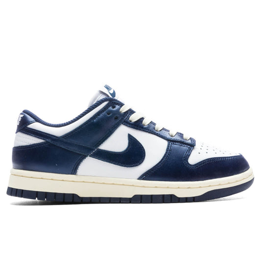 Women's Dunk Low Vintage Navy - White/Midnight Navy/Coconut Milk