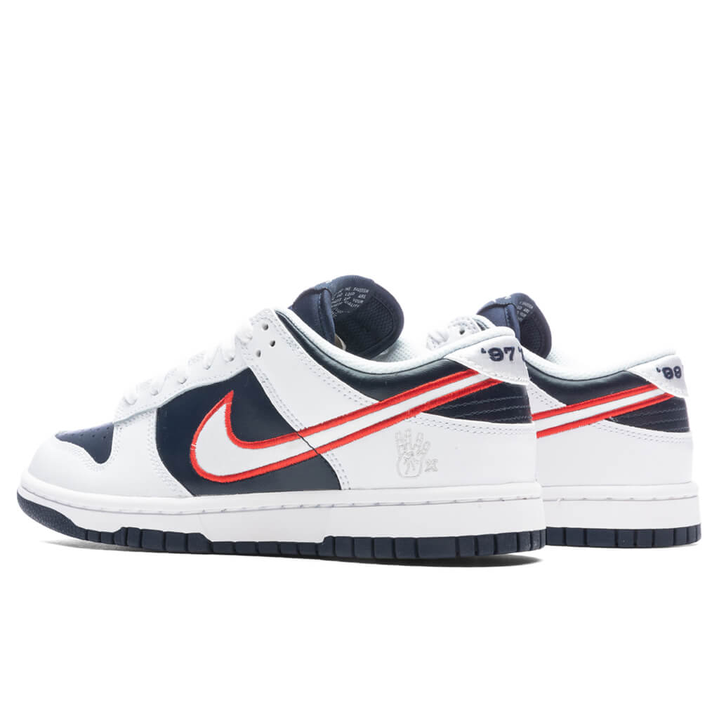 Women's Dunk Low 'Houston Comets Four-Peat' - White/University Red/Obsidian