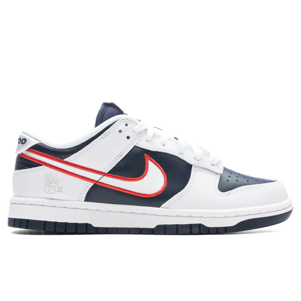 Women's Dunk Low 'Houston Comets Four-Peat' - White/University Red/Obsidian