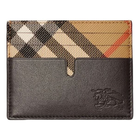 Burberry 26 Tall Pop Check Card Case 'Sand Beige' 81189181
