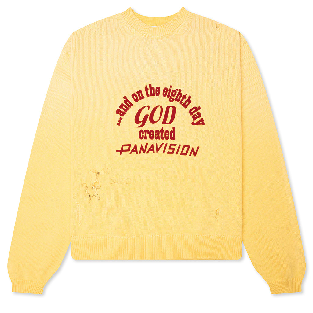 Eden Roc Knitted Crewneck Sweater - Yellow
