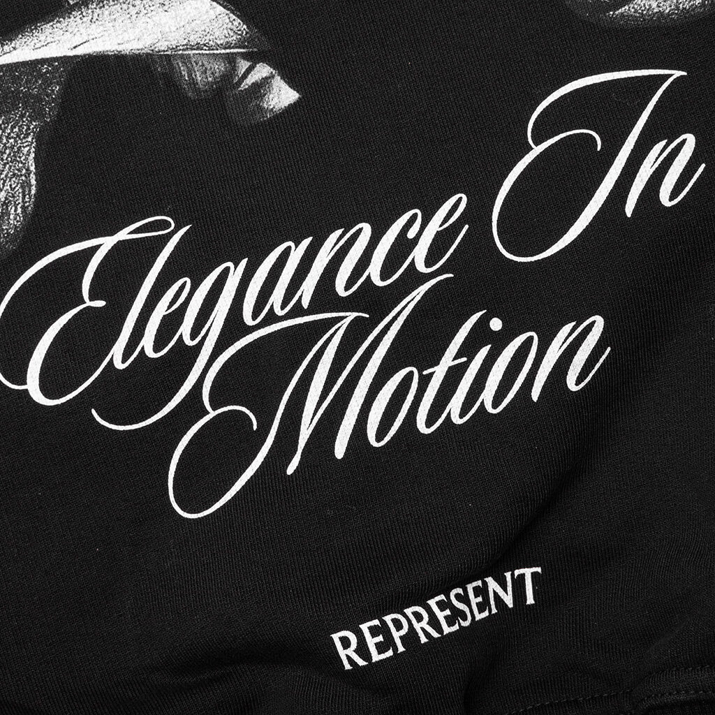 Elegance In Motion Hoodie - Jet Black