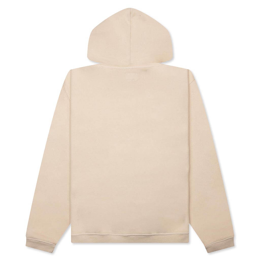 Embroidered Relaxed Hoodie - Sand