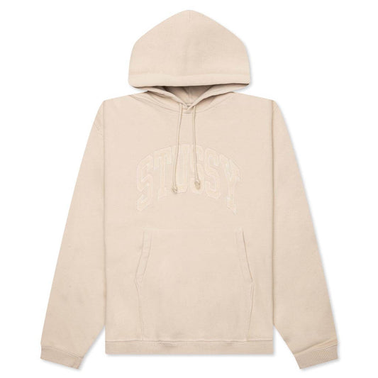 Embroidered Relaxed Hoodie - Sand