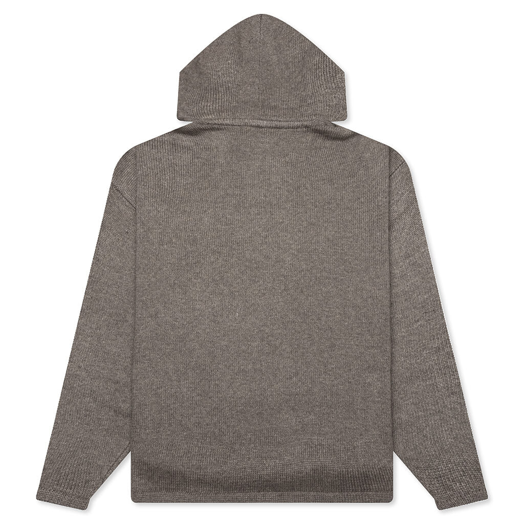 Essentials Knit Hoodie - Heather Grey