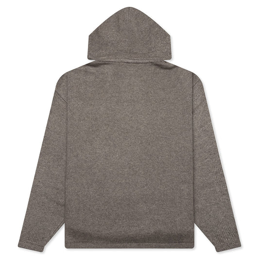 Essentials Knit Hoodie - Heather Grey