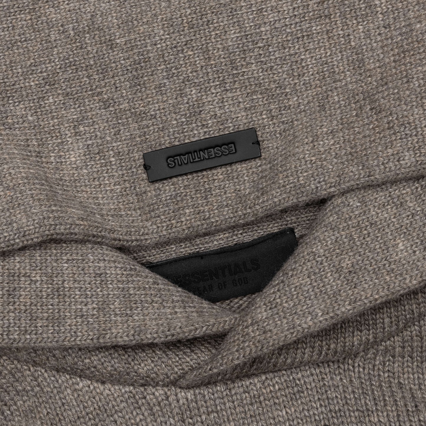 Essentials Knit Hoodie - Heather Grey