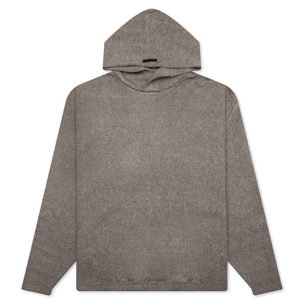 Essentials Knit Hoodie - Heather Grey